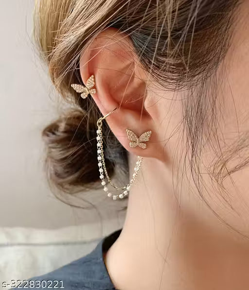 Chain Ear Cuff Butterfly